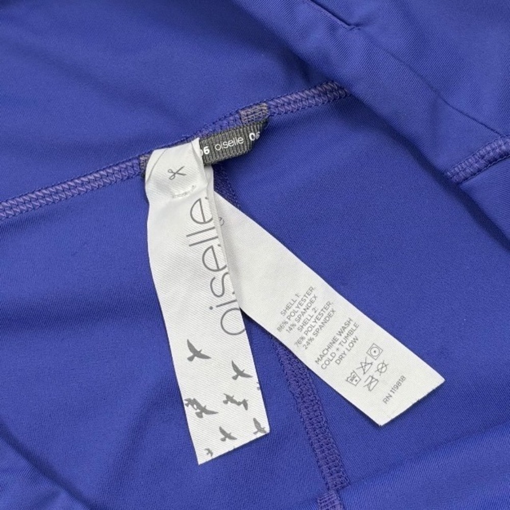 Oiselle Women's 6 Long Roga Royal Blue 2-in-1 Running Pockets Shorts - Picture 2 of 6